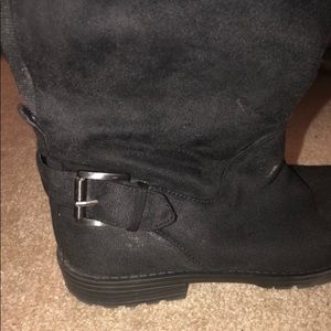 Knee high black boots